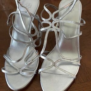 Silver Ann Taylor heels